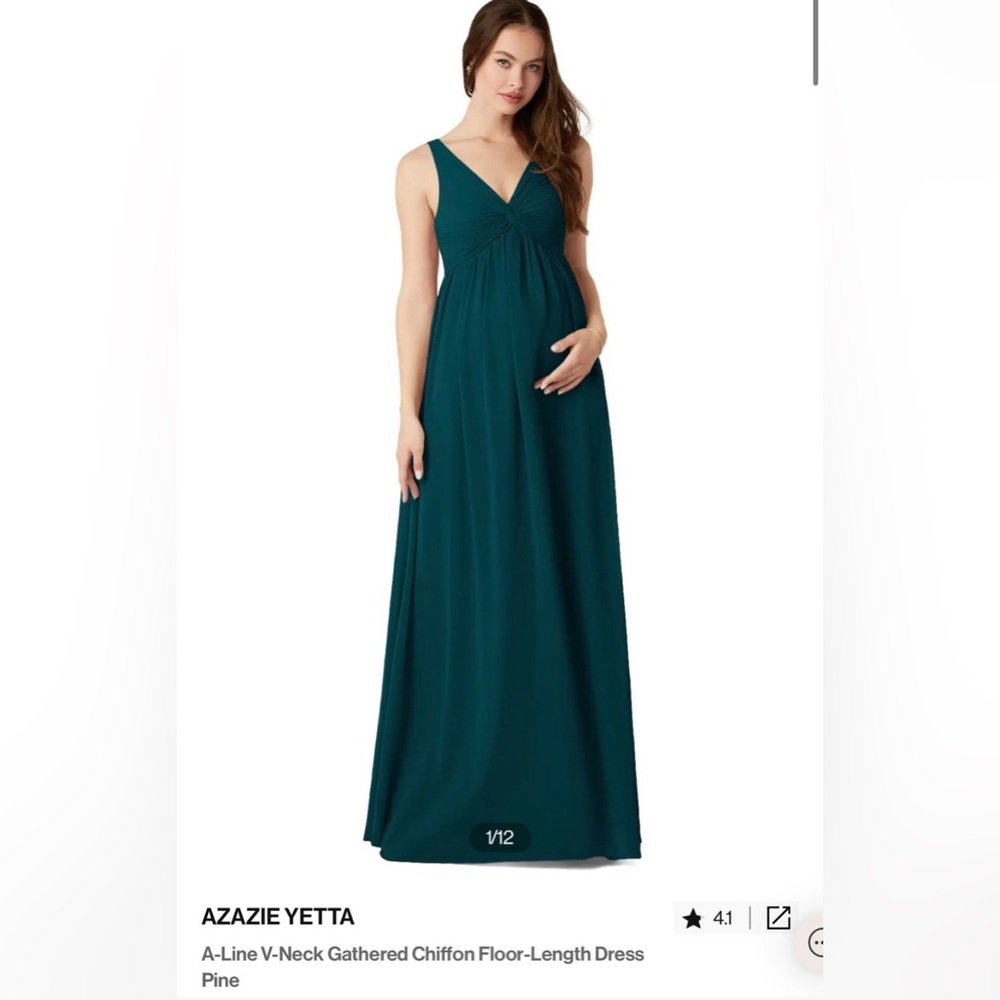 Azazie Pine bridesmaid Dress (maternity)